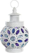 Bureaulamp DKD Home Decor Metaal Wit Multicolour 220 V 50 W 19 x 19 x 33 cm
