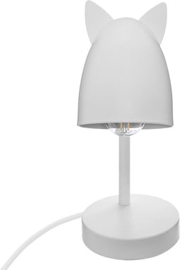 Bureaulamp kat met Oortjes - 18 x 12,5 x 31 cm - Wit