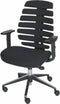 Bureaustoel - 101 zw. ond. zitting en ruggegraat rug zwart stof