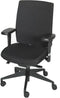 Bureaustoel - 450-NPR verchr. ond. zitting en rug stof zw/zw