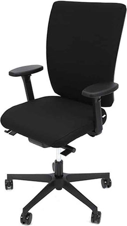 Bureaustoel Ergon NPR-1813/EN-1335 metalen voetkruis, harde wielen in Zwart