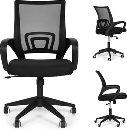 Bureaustoel ergonomisch - gaas rugleuning - lendensteun - vloervriendelijke wielen