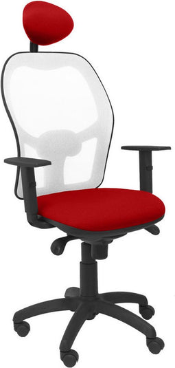 Bureaustoel met hoofdsteun Jorquera Piqueras y Crespo ALI350C Rood