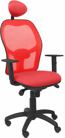 Bureaustoel met hoofdsteun Jorquera Piqueras y Crespo ALI350C Rood