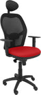 Bureaustoel met hoofdsteun Jorquera Piqueras y Crespo ALI350C Rood