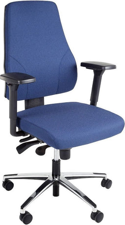 Bureaustoel Monza NPR-1813 Donkerblauw met zachte wielen