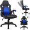 Bureaustoel racing game stijl premium design Wouter blauw zwart