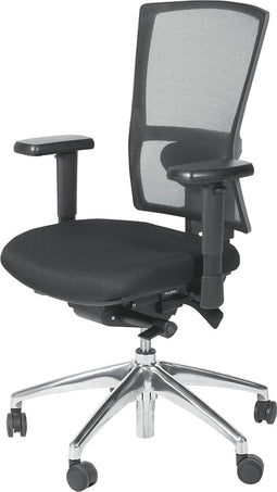 Bureaustoel serie 400-NPR Mesh NPR1813 gecertificeerd met kunststof onderstel voor zware mensen