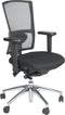 Bureaustoel serie 400-NPR Mesh NPR1813 Rug Grijs meshwol gecertificeerd met metalen onderstel voor zware mensen