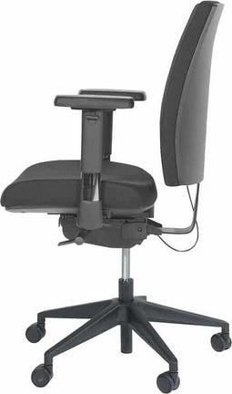 Bureaustoel serie 450-NPR met kunststof kruisvoet voor zware mensen