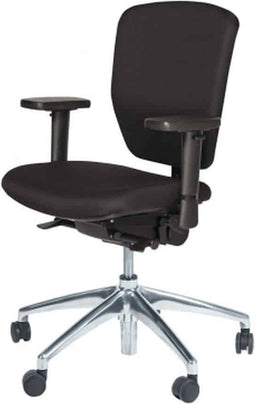 Bureaustoel serie NPR-1813 met kunststof onderstel voor zware mensen