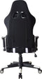 Bureaustoel Thomas - gamestoel racing gaming stijl - stof bekleding - wit zwart
