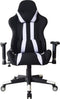 Bureaustoel Thomas - gamestoel racing gaming stijl - stof bekleding - wit zwart