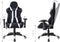 Bureaustoel Thomas - gamestoel racing gaming stijl - stof bekleding - wit zwart