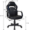 Bureaustoel Thomas junior - gamestoel racing gaming stijl - hoogte verstelbaar - zwart