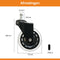 Bureaustoel wieltjes 11 mm - Bureaustoel wielen 11mm - Bureaustoelwielen - Bureaustoel wieltjes voor laminaat & PVC & harde vloer - Set van 5