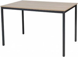 Bureautafel - Domino Basic 120x80 Havana Kersen - zwart frame