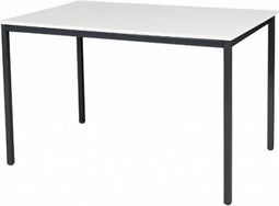 Bureautafel - Domino Basic 120x80 wit - zwart frame
