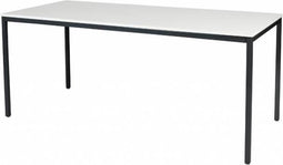 Bureautafel - Domino Basic 180x80 wit - zwart frame