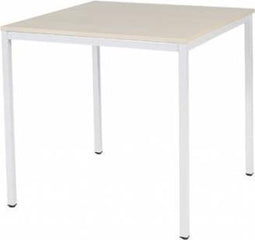 Bureautafel - Domino Basic 80x80 Eiken - wit frame