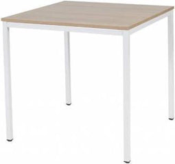 Bureautafel - Domino Basic 80x80 Havana Kersen - wit frame