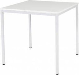 Bureautafel - Domino Basic 80x80 wit - wit frame