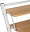 Bureautafel Inklapbaar - Hout MDF met natuurlijke look en zeer sterke, solide metalen frame (87 x 56 x 87 cm) Kleur: Wit