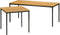 Bureautafel of kantinetafel breed 140CM diep 80CM bladkleur Wit framekleur Zwart (RAL9005)