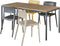 Bureautafel of kantinetafel breed 180CM diep 80CM bladkleur Antraciet eiken framekleur Zwart (RAL9005)