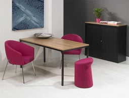Bureautafel of kantinetafel breed 180CM diep 80CM bladkleur Wit framekleur Wit (RAL9010)