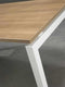 Bureautafel of vergadertafel Kubus 180x90cm breed 180CM diep 90CM hoogte bladkleur Lichtgrijs framekleur Aluminium (RAL9006)