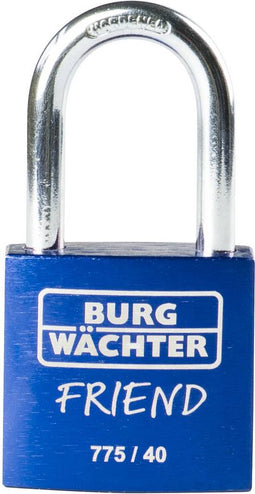 Burg Wächter 39441 Hangslot 40.00 mm Verschillend sluitend Blauw Sleutelslot