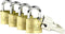 Burg Wächter 4er Set Set Quadro 222 40 SB Hangslot Gelijksluitend Messing Sleutelslot