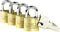 Burg Wächter 4er Set Set Quadro 222 40 SB Hangslot Gelijksluitend Messing Sleutelslot