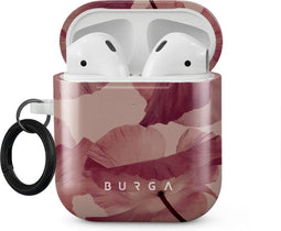 Burga Hoesje geschikt voor Apple AirPods 1 Shockproof Hardcase Hoesje | Burga - Tender Kiss | Rood