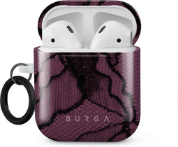 Burga Hoesje geschikt voor Apple AirPods 1 Shockproof Hardcase Hoesje | Burga - That Girl | Paars