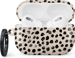 Burga Hoesje geschikt voor Apple AirPods 2 Shockproof Hardcase Hoesje | Burga AirPods Case - Almond Latte | Zwart