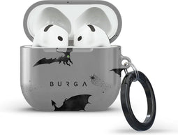 Burga Hoesje geschikt voor Apple AirPods 4 Shockproof Hardcase Hoesje | Burga AirPods Case - Draco | Grijs