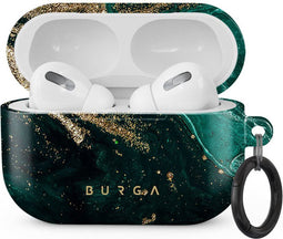 Burga Hoesje geschikt voor Apple AirPods Pro 1 Hardcase Hoesje | Burga AirPods Case - Emerald Pool | Groen