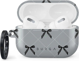 Burga Hoesje geschikt voor Apple AirPods Pro 2 Shockproof Hardcase Hoesje | Burga - Coquette | Grijs