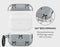 Burga Hoesje geschikt voor Apple AirPods Pro 2 Shockproof Hardcase Hoesje | Burga - Coquette | Grijs