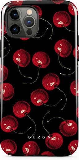 BURGA Telefoonhoesje voor iPhone 12 PRO - Schokbestendige Hardcase Hoesje - Cherrybomb