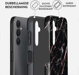 Burga Tough Case Samsung Galaxy A15 - Rose - Goud Marble