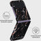 Burga Tough Case Samsung Galaxy Z Flip 4 - Rose - Goud Marble