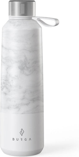 Burga Waterfles / Drinkfles - Isolerend - RVS - White Marble
