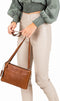 Burkely Antique Avery Unisex Crossover Schoudertas L - Cognac