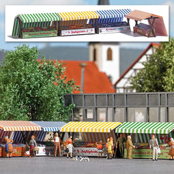 Busch - 4 Marktstande H0 (7/22) *bu1824 - modelbouwsets, hobbybouwspeelgoed voor kinderen, modelverf en accessoires