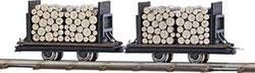 Busch Feldbahn 12211 H0f twee wagens met rondhout