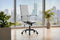Feel Furniture Luxe Bureaustoel - Hoge Rugleuning - Lichtgrijs met Mat Zwart Frame