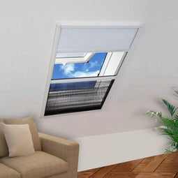 vidaXL - Raamhor - plissé - met - verduistering - 80x120 - cm - aluminium
